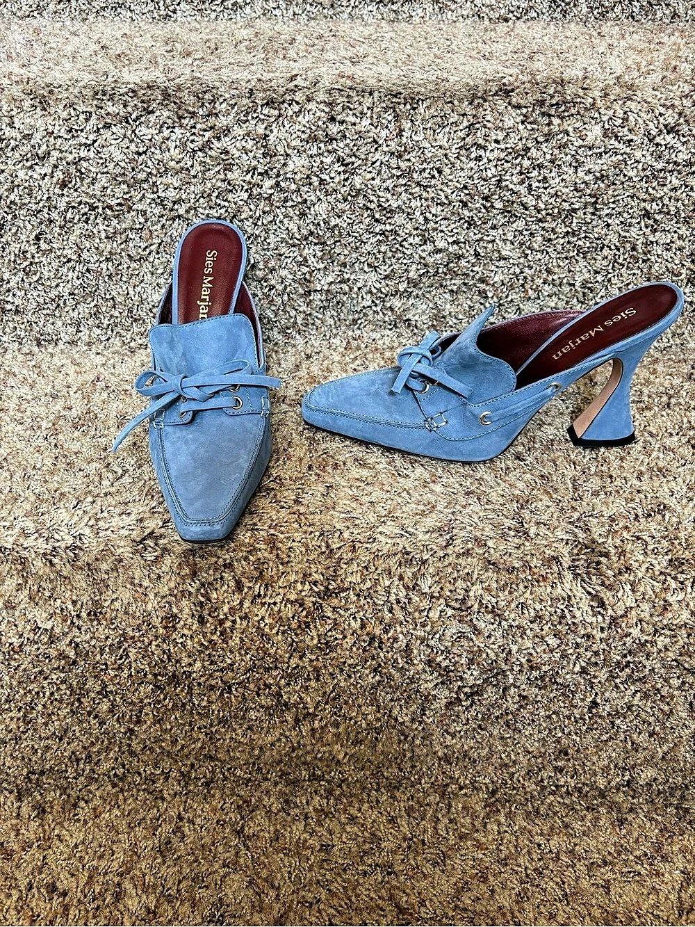 Sies Marjan Blue Suede Heels EU 39